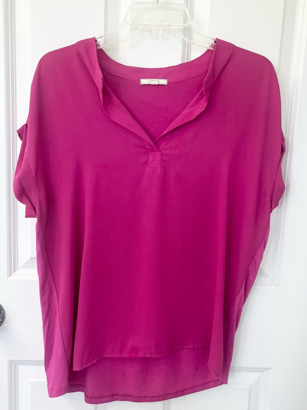 Anthropologie Pleione blouse small pink top shirt flowy